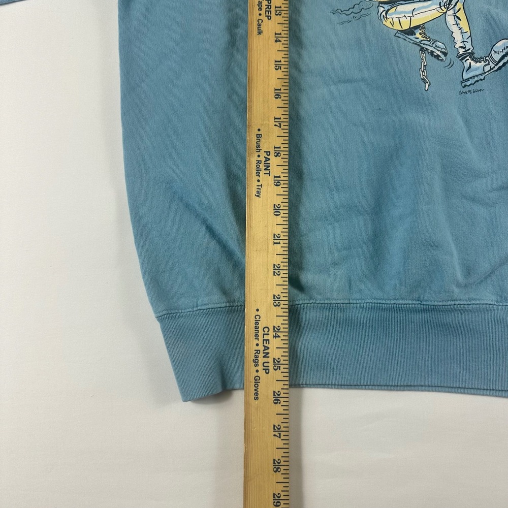 Champion Men's Medium Crewneck Sweatshirt Blue Chip Chrome Skeleton Graphic‎ - Picture 6 of 9